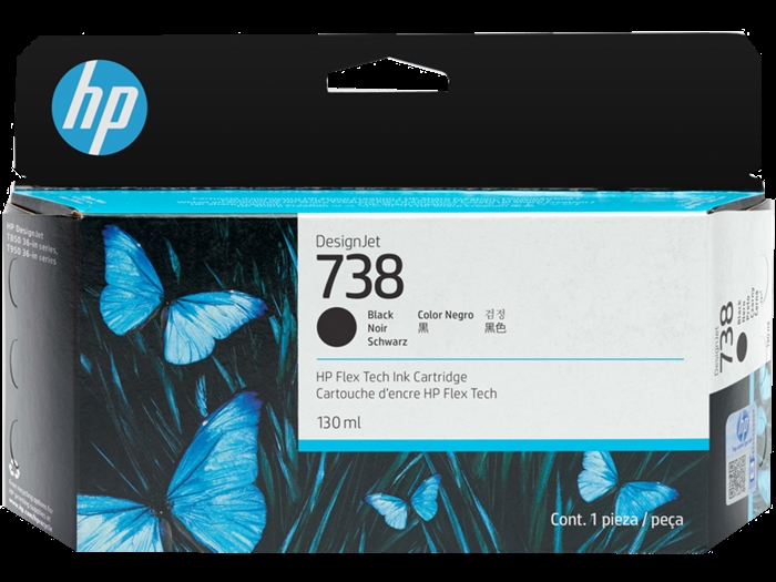 HP 738 130-ml Black ?rnilna kartuša DesignJet