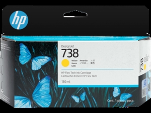 HP 738 130-ml Yellow kartuša s ?rnilom DesignJet