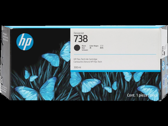 HP 738 300-ml Black ?rnilna kartuša DesignJet
