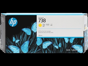 HP 738 300 ml Yellow kartuša s ?rnilom DesignJet