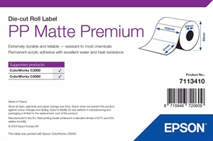 Epson PP Mat Nalepka Premium, Izsekane nalepke, 102 x 51mm ( 535 nalepk )