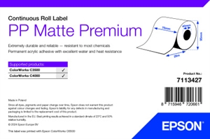Epson PP Matte Label Premium, Continuous Roll, 76 mm x 29 m