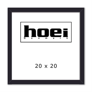 Sort leseni okvir za fotografije in plakate 20 x 20 cm