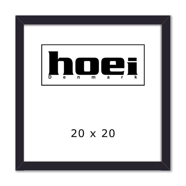 Sort leseni okvir za fotografije in plakate 20 x 20 cm