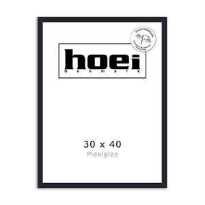 Sort leseni okvir za fotografije in plakate 30 x 40 - PLEXI cm