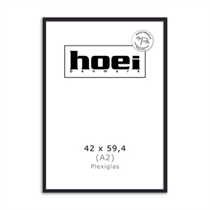Sort lesena okvir za fotografije in plakate 42 x 59,4 PLEXI cm (A2)