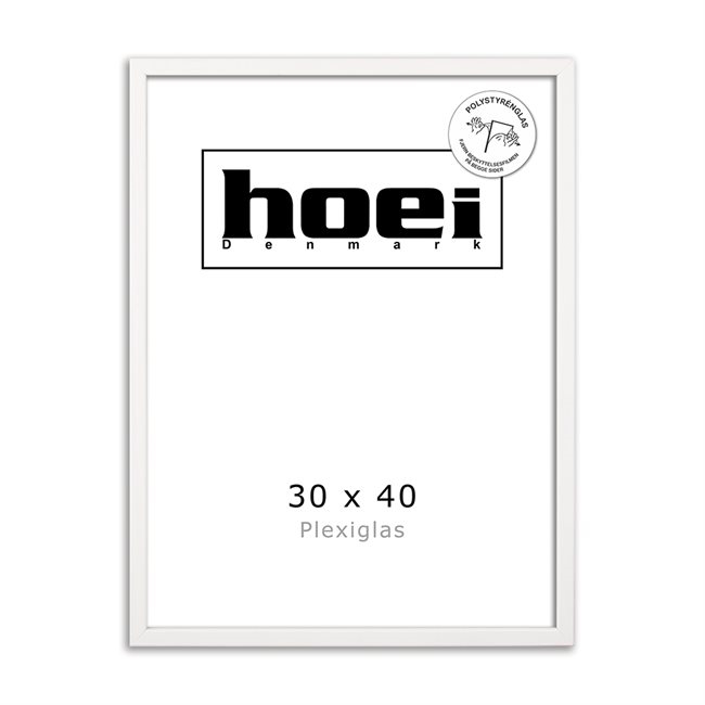 Beli lesen okvir za fotografije in plakate 30 x 40 - PLEXI cm