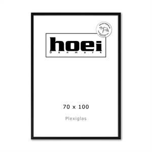 Sort leseni okvir za fotografije in plakate 70 x 100 PLEXI cm