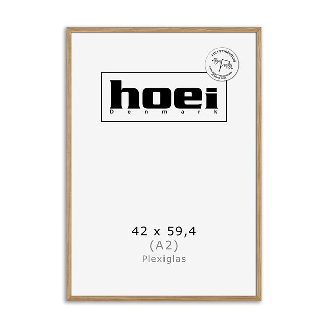 Massiven okvir iz hrastovega lesa za fotografije in plakate 42 x 59,4 - A2 PLEXI cm
