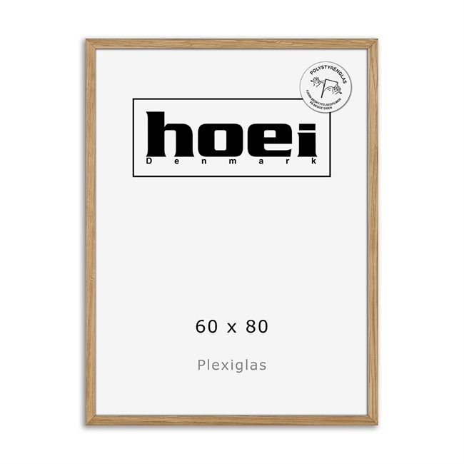 Masivni okvir iz hrastovega lesa za fotografije in plakate 60 x 80 PLEXI cm