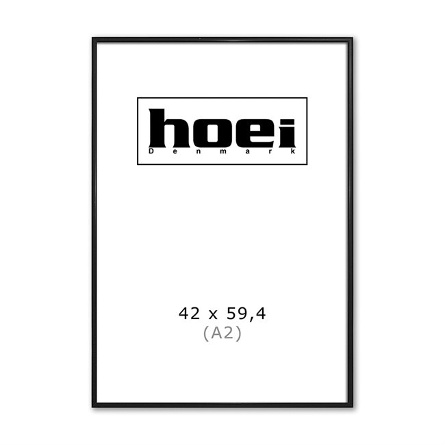 Črn aluminijasti okvir 42 x 59,4 cm (A2)