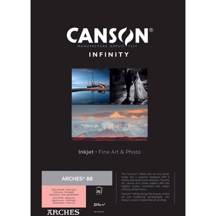 Canson Arches 88 Rag (Pure White) 310 - A3, 25 listov