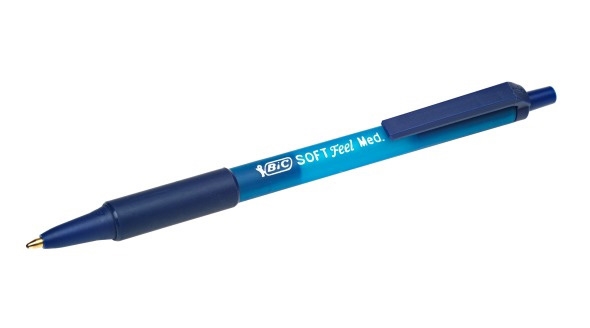 Bic kemični svinčnik Soft Feel Clic Grip moder
