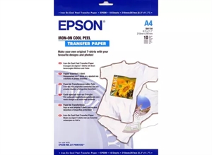Epson papir za prenos z likanjem 124 g/m² - A4 - 10 listov