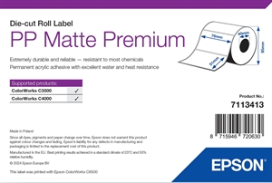 Epson PP Matte Label Premium, Izsekanje nalepk, 76 x 51 mm (535 nalepk)