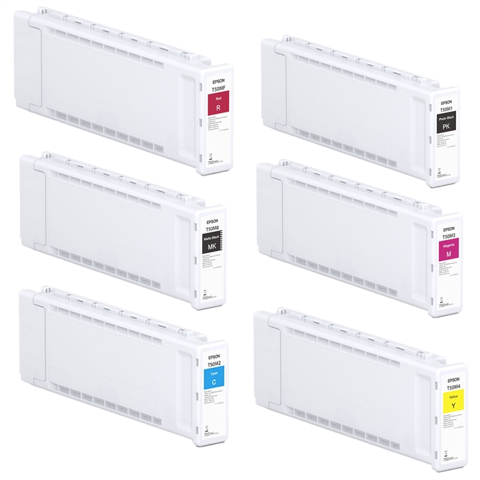 Celoten komplet 700 ml kartuš z črnilom za Epson T3700, T5700 in T7700.