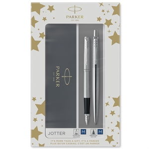 Parker Duoset Jotter CT kemi?ni svin?nik+nalivno pero srebrna