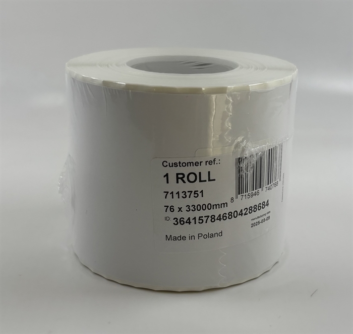 Epson visoko sijajna etiketa, neprekinjen trak, 76 mm x 33 metrov